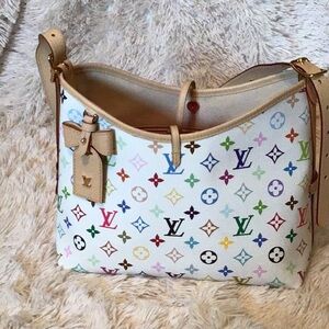 Louis Vuitton Red and Pink Shoulder Bag with Elegant Design